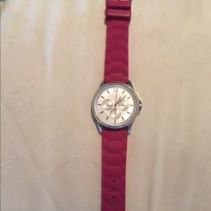 Coach pink rubber watch